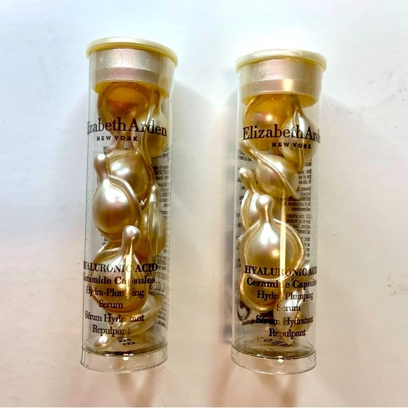 2 X Elizabeth Arden HYALURONIC ACID CERAMIDE 7 CAPSULES Ea HYDRA-PLUMPING SERUM - Picture 1 of 4
